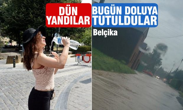 Belçika’yı çöl sıcaklarının ardından dolu vurdu