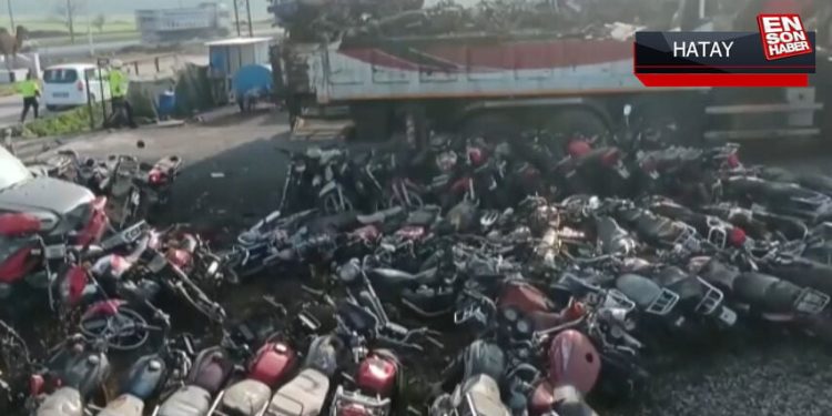 Hatay’da trafikten menedilen motosikletler silah endüstrisinde kullanılacak
